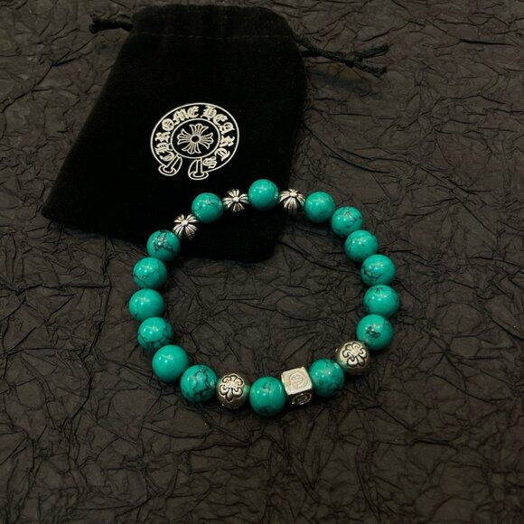 💛💛Chrome hearts Green agate bracelet